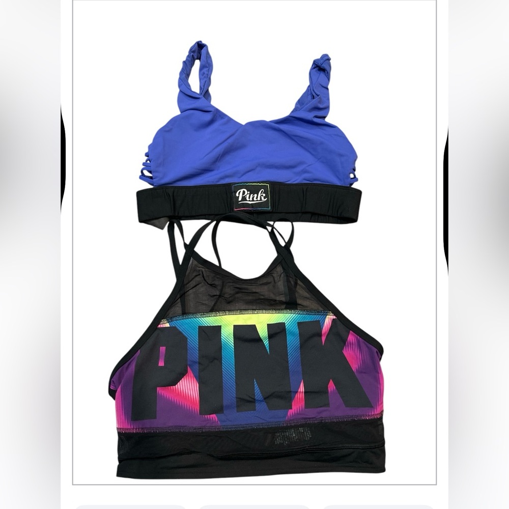 Pink  victoria secret Sports Bras Set 2‎ pack - Blue and Multicolor
